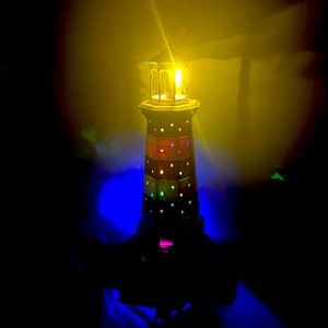 Hand made light house with lights!
